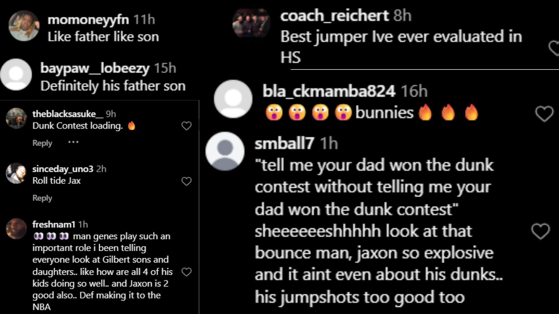 Fans react as Jason Richardson's son, Jaxon Richardson, shows off high-flying dunk